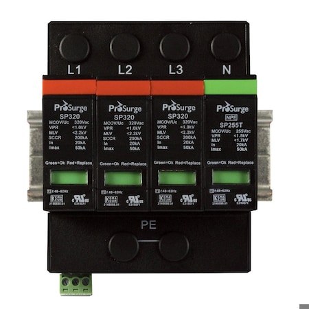 Automation Systems Interconnect Surge Protection Device, 277/480V, 4 Poles ASISP320-4P